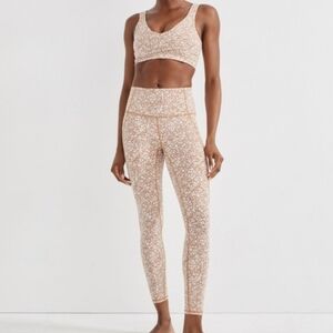 Varley Let’s Move High Waisted Leggings Size S Micro Floral Pocket Pilates Yoga